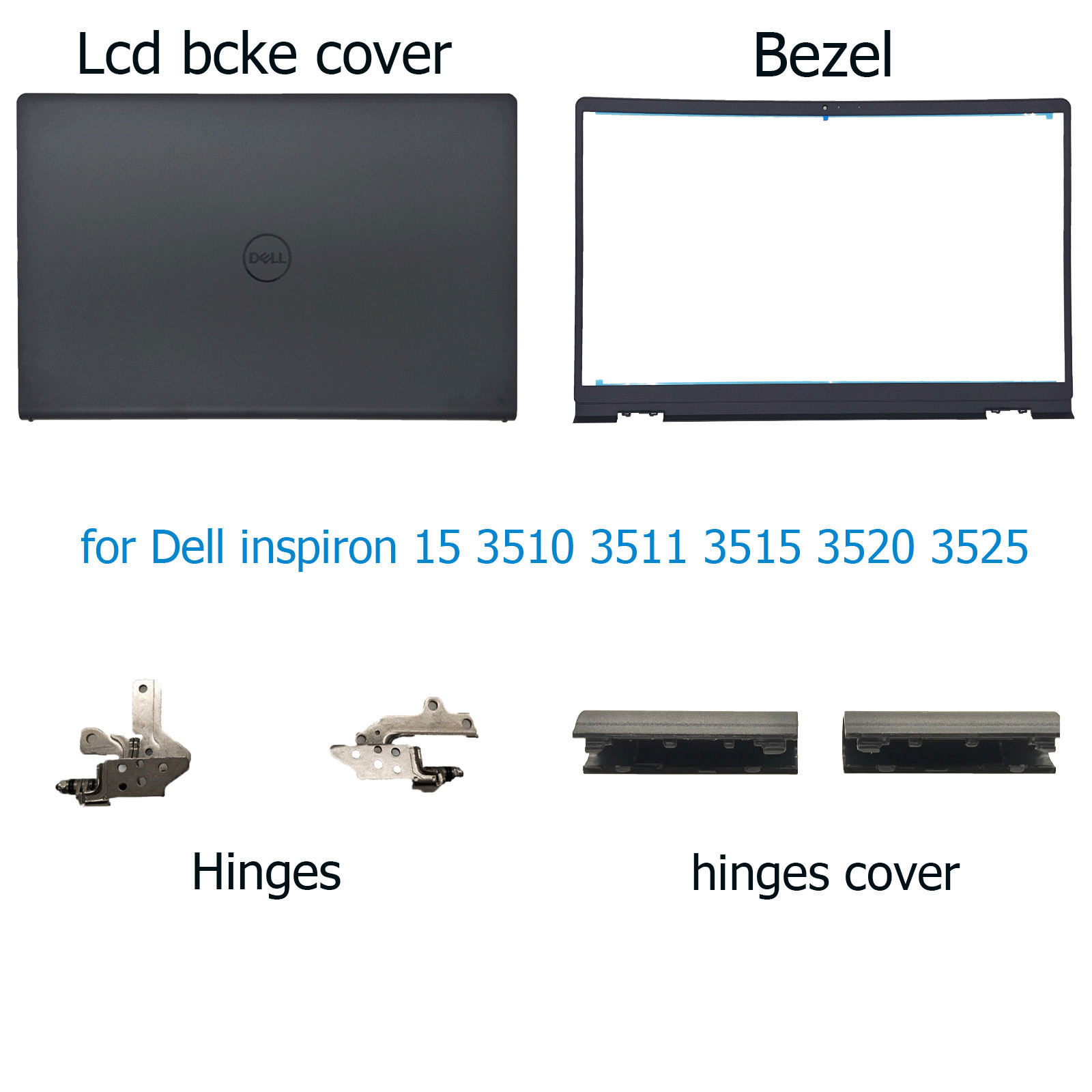 0WPN8 For Dell Inspiron 15 3510 3511 3515 LCD Back Cover/Bezel/Hinge/Hinge Cover