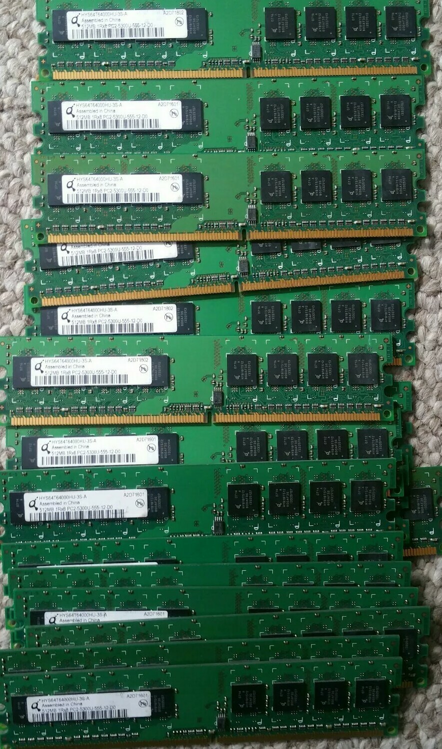 Qimonda HYS64T64000HU-3S-A Desktop 512MB Memory Ram 1Rx8 PC2-5300U-555-12-D0