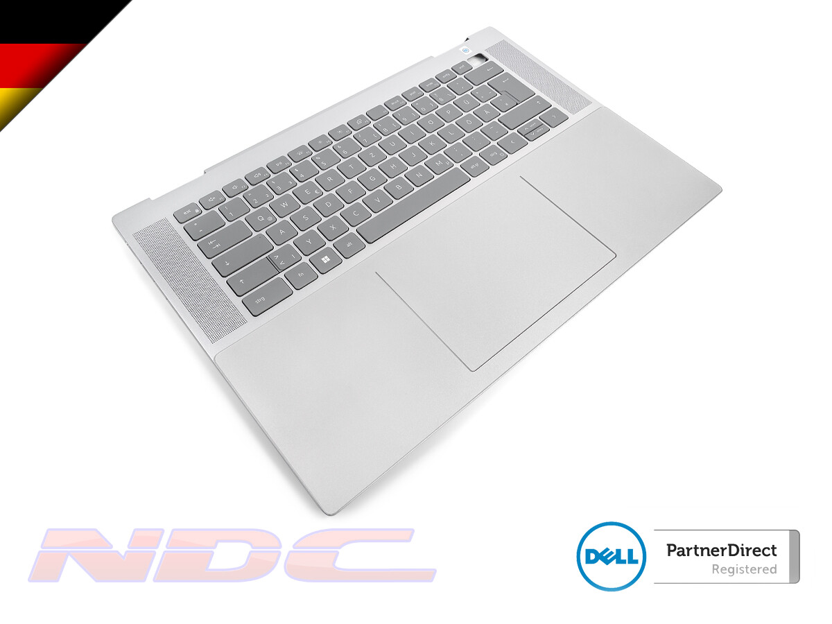 Dell Inspiron 16-7620 2-in-1 Palmrest+Touchpad+GERMAN Backlit Keyboard – SILVER
