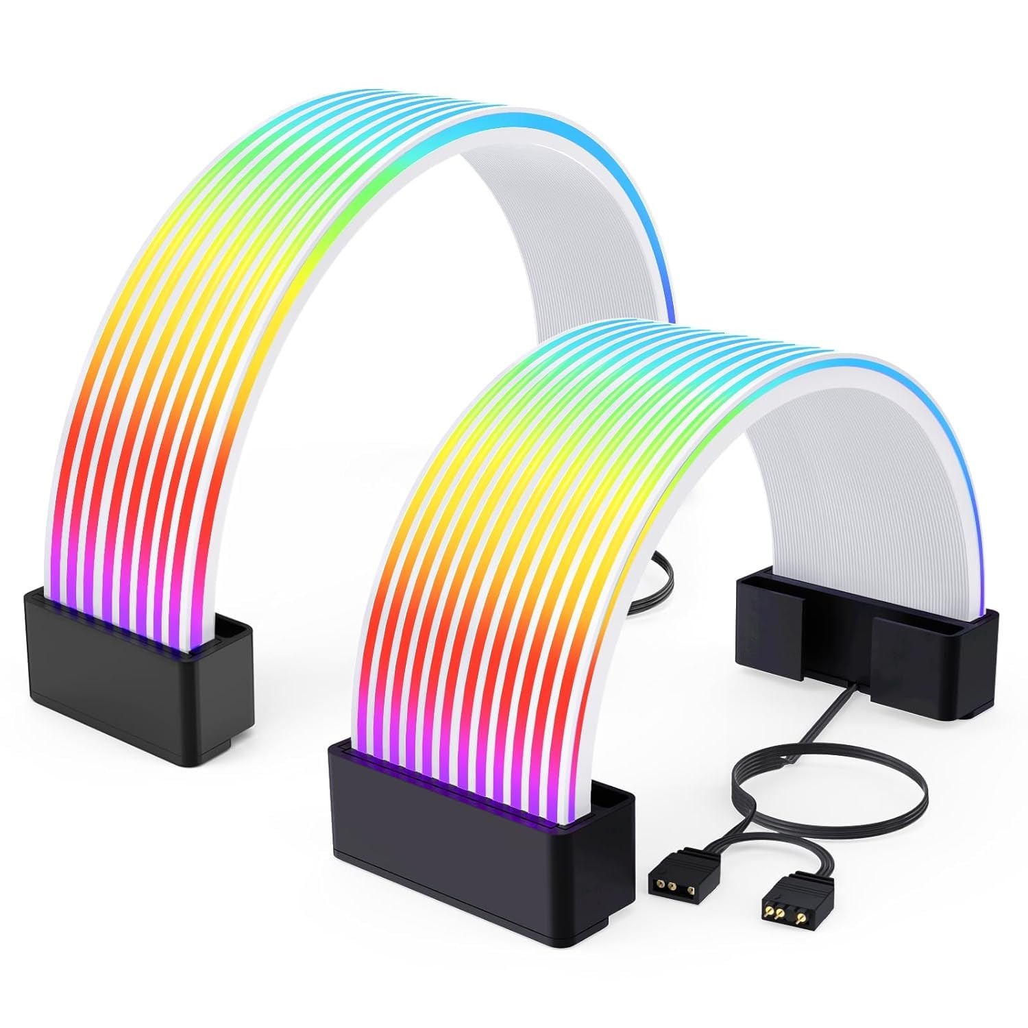 Auotac RGB Cables Cover Kit, Flex Power Cable Cover for 24-Pin Motherboard an…