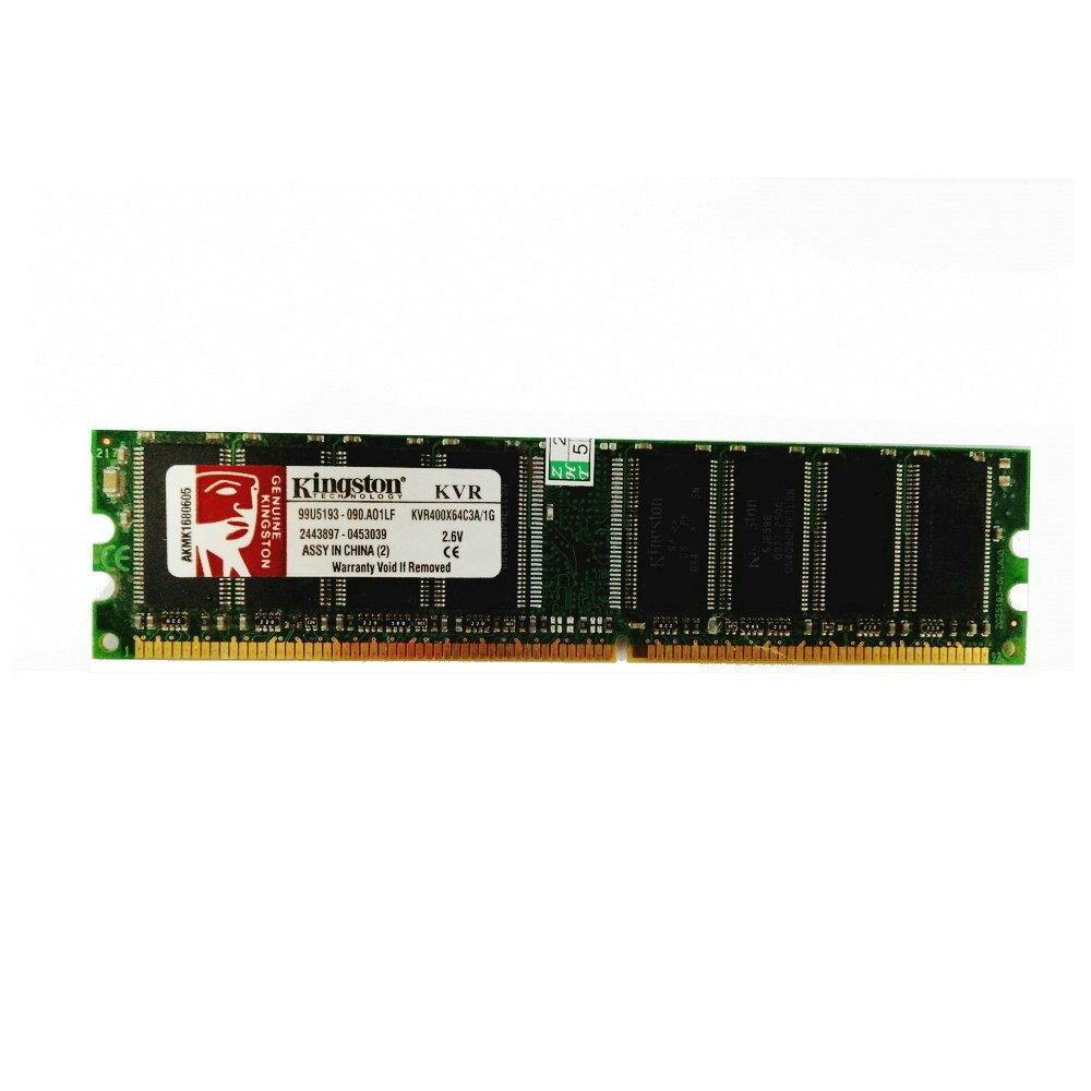Kinston 1GB DDR 400MHz PC3200 184Pin Desktop DIMM RAM Memory KVR400X64C3A/1G