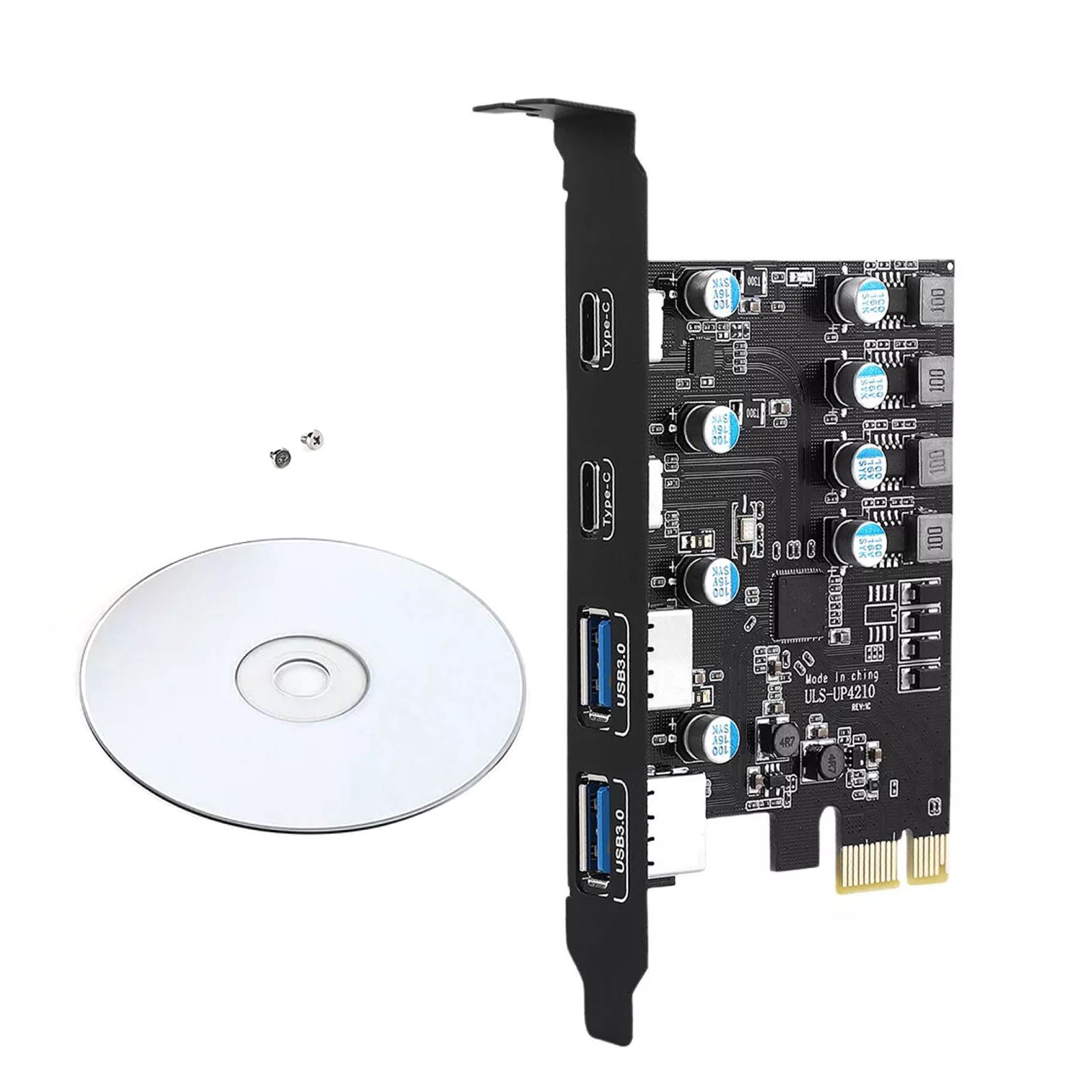USB 3.0 PCI-E Card 2*USB-A 2*USB-C PCI Express Extension Card USB3.0 5Gbps