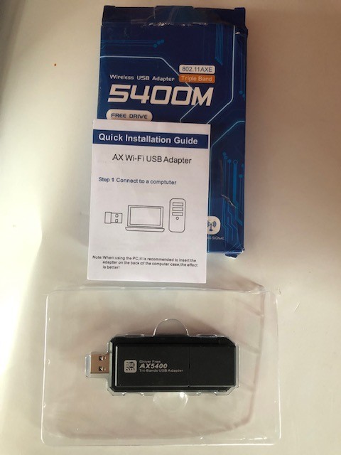 AX5400 WiFi 6E USB Adapter WiFi Card 2.4G/5G/6GHz Tri-Band 5400Mbps USB3.05648