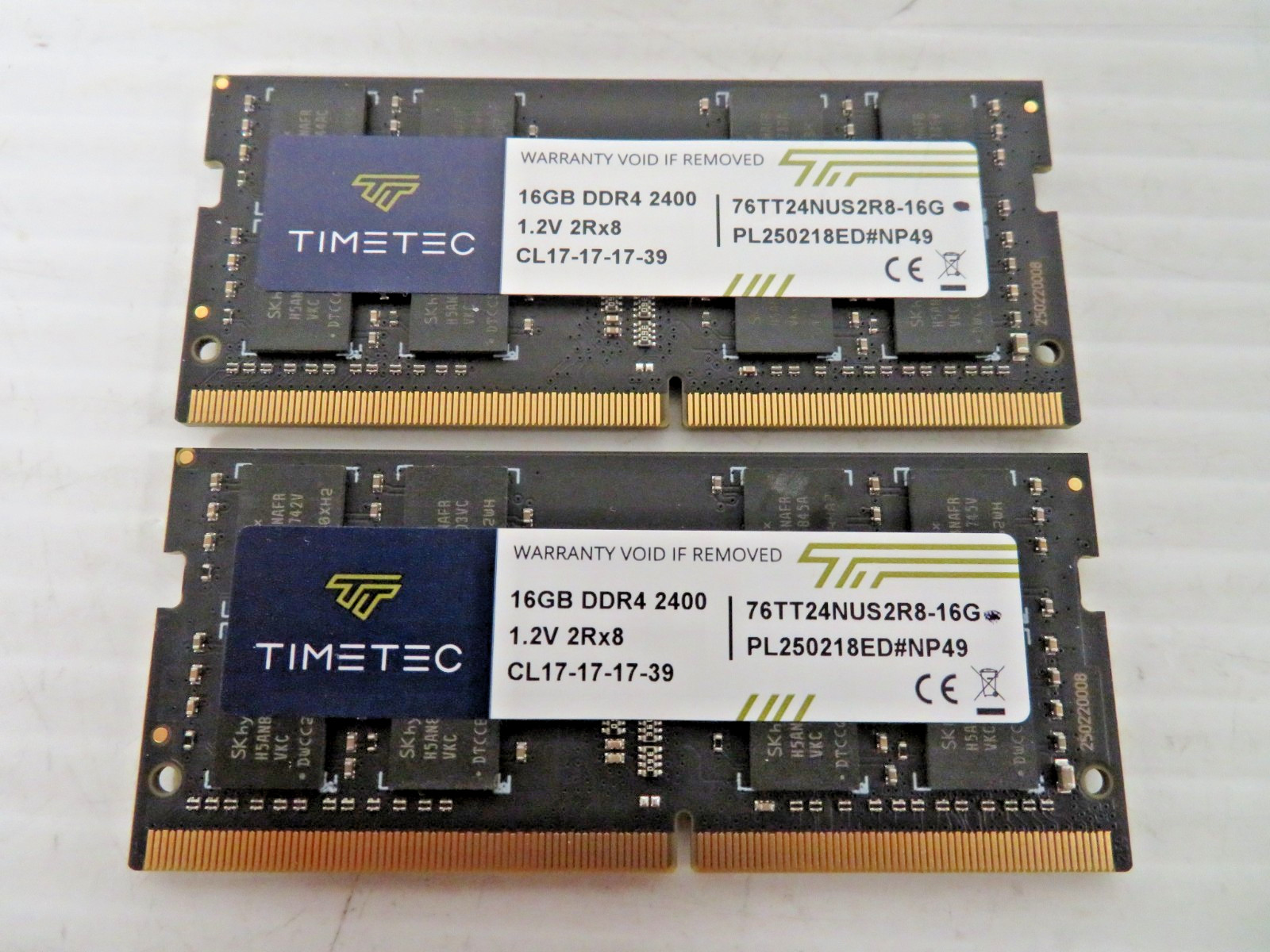 Timetec 32GB (2x16GB) 2Rx8 PC4 DDR4 2400MHz SODIMM RAM Kit 76TT24NUS2R8-16G
