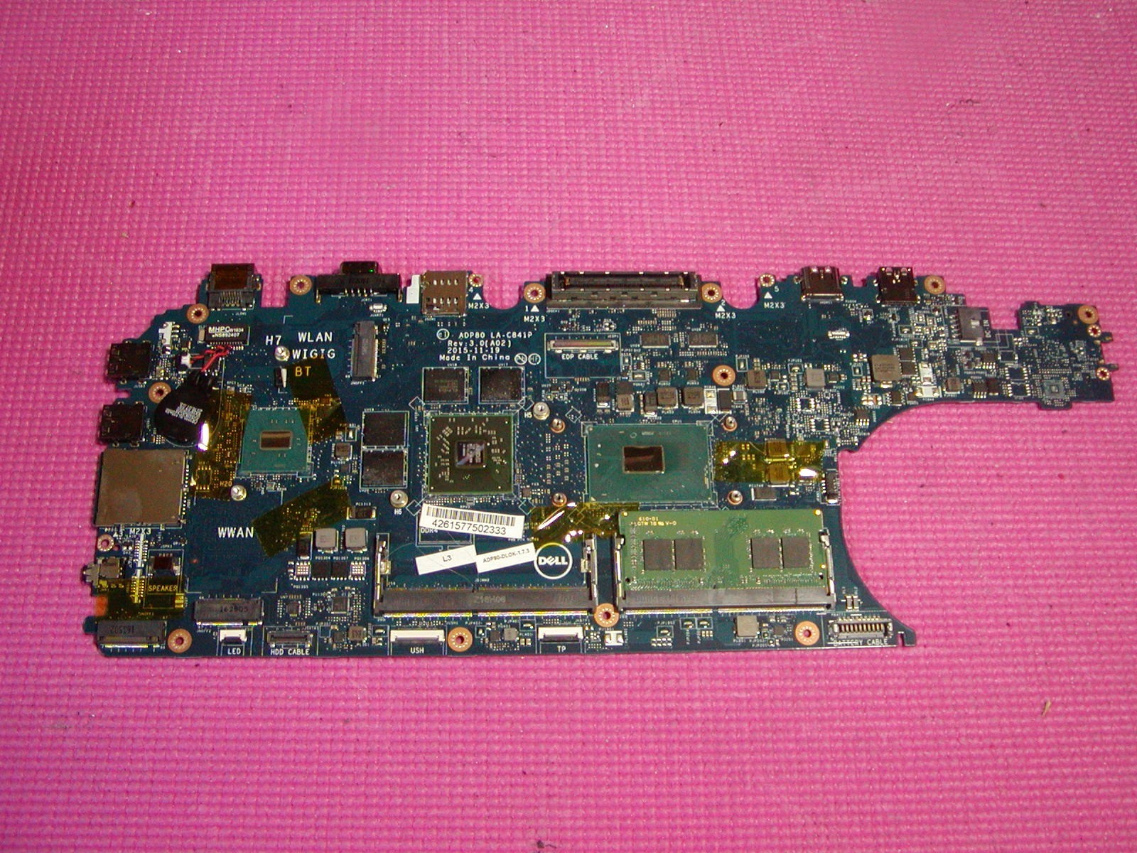 Dell Latitude E5570 Intel 2.7 GHz Core i7-6820HQ DDR4 Motherboard POSTS (PICS)