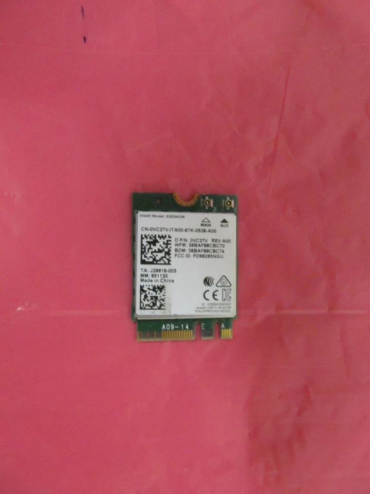 GENUINE DELL LATITUDE 7390 7490 7220 WIRELESS WiFi CARD M.2 8265NGW VC27V TESTED