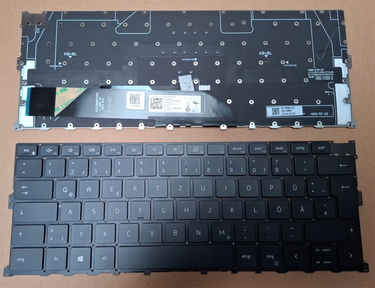 Original keyboard Dell XPS 13 9300, 13 9310, P117G 0K422F lighting keyboard