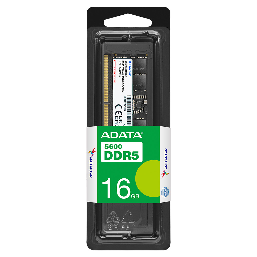 ADATA 16GB DDR5 5600MHz PC5-44800 SO-DIMM Laptop Memory CL46 1.1V