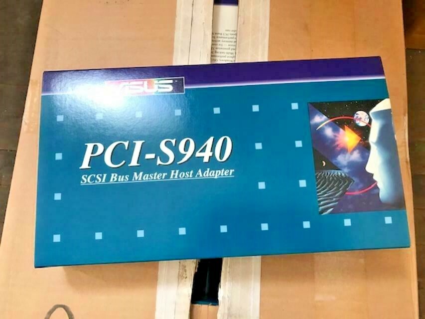 VINTAGE RARE NEW IN RETAIL BOX ASUS PCI-S940 PCI 50 PIN SCSI BUS ADAPTER