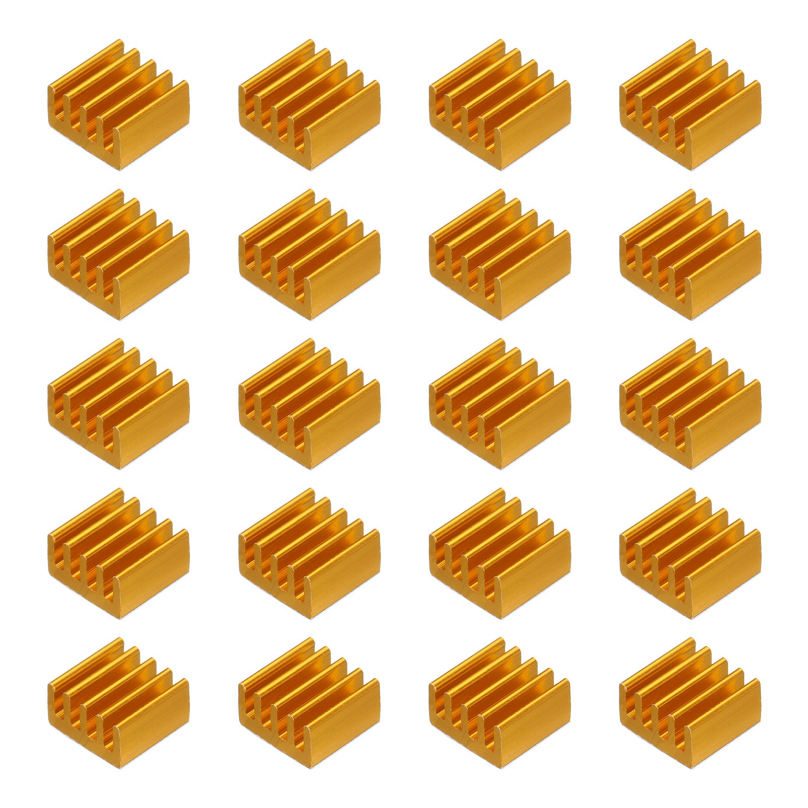 20Pcs 9x9x5mm Heatsink Aluminum Radiator Heat Sink Gold