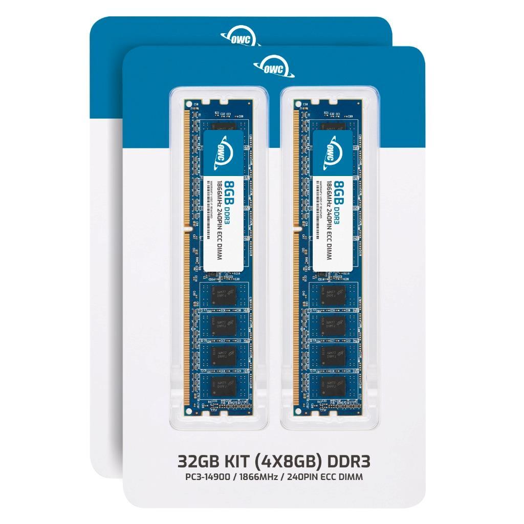 OWC 32GB (4x8GB) DDR3L 1866MHz 2Rx8 ECC Unbuffered UDIMM 240pin Memory RAM