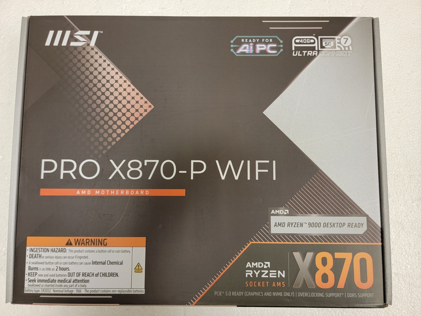 New MSI Pro X870-P WiFi 7 AMD Ryzen 9000 AM5 ATX motherboard PCIe Gen5 5GbE