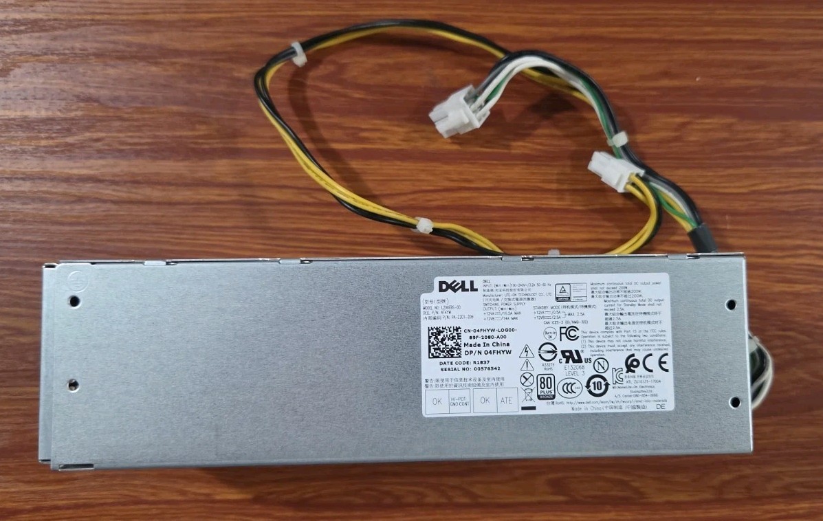 Dell OptiPlex 7060 5060 3060 SFF Power Supply 200W PSU 04FHYW 4FHYW 0CGFJT CGFJT