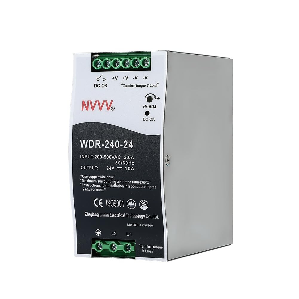 WDR24024 Industrial DIN Rail Power Supply 24V DC 10A 240W AC/DC Converter