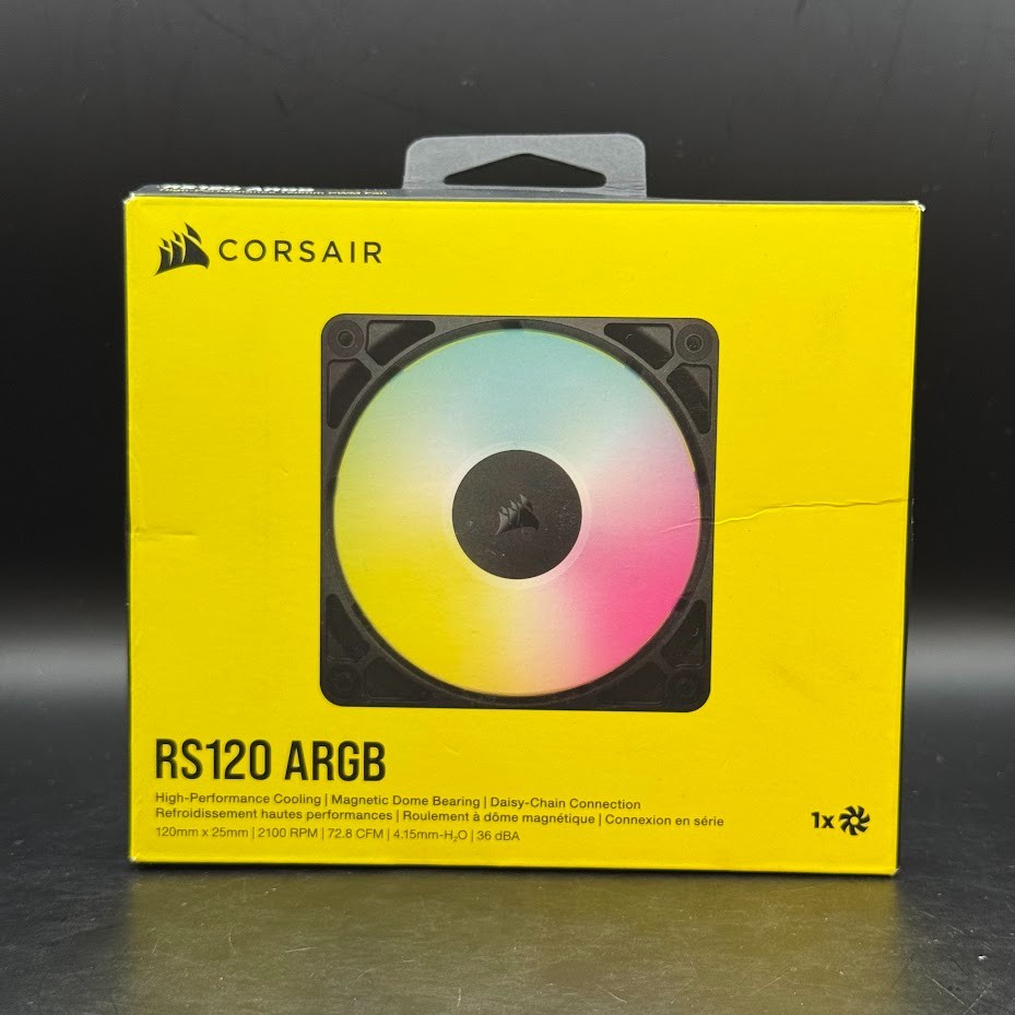 CORSAIR – RS120 ARGB 120mm PWM High Performance Fan NIB (New in Box)