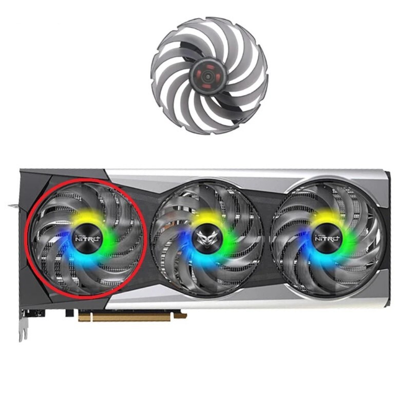 Cooling Fan Replacement For SAPPHIRE NITRO+ AMD Radeon RX 6800 6900 XT SE GPU