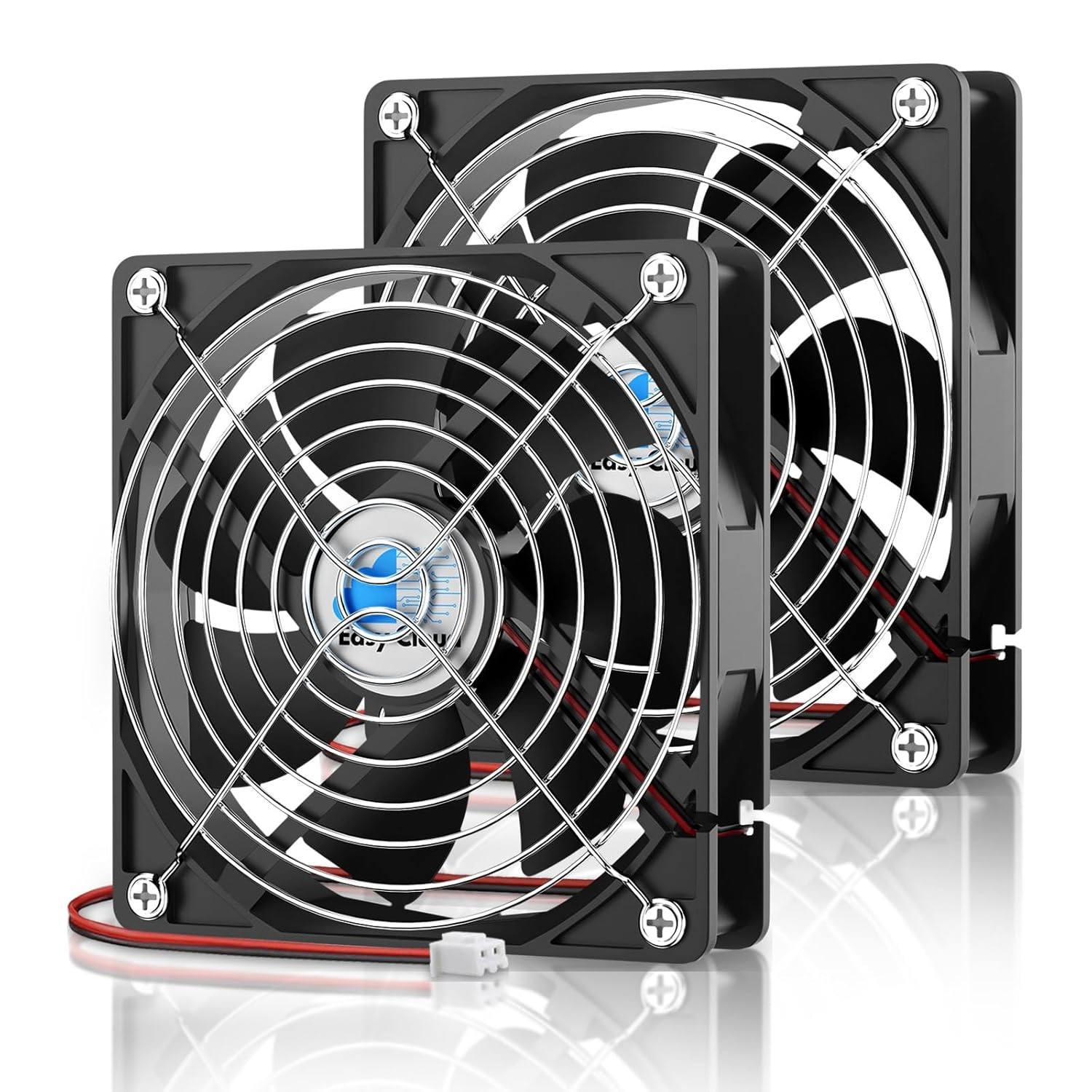 120Mm 12V Computer Fan 2-Pin DC Cooling Fan 1800RPM Dual Ball Bearing 12 Volt Hi