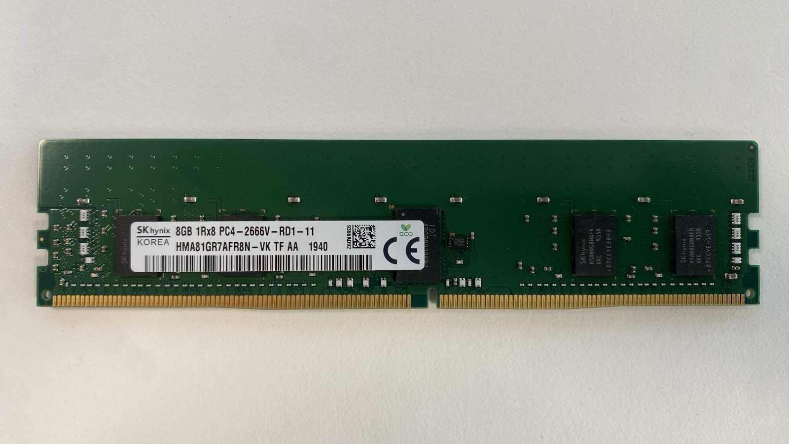SK Hynix 8GB 1Tx8 PC4-2666V HMA81GR7AFR8N-VK Server Ram 1940
