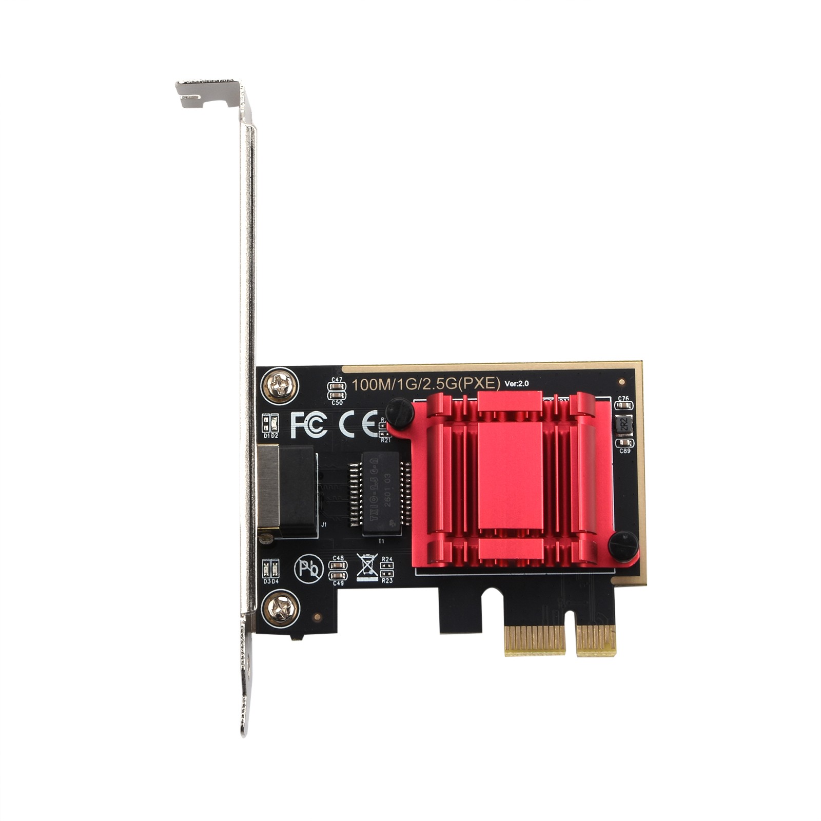 For Win10/11 Network Adapter Card 2.5G Ethernet Card Auto-Negotiation Capability