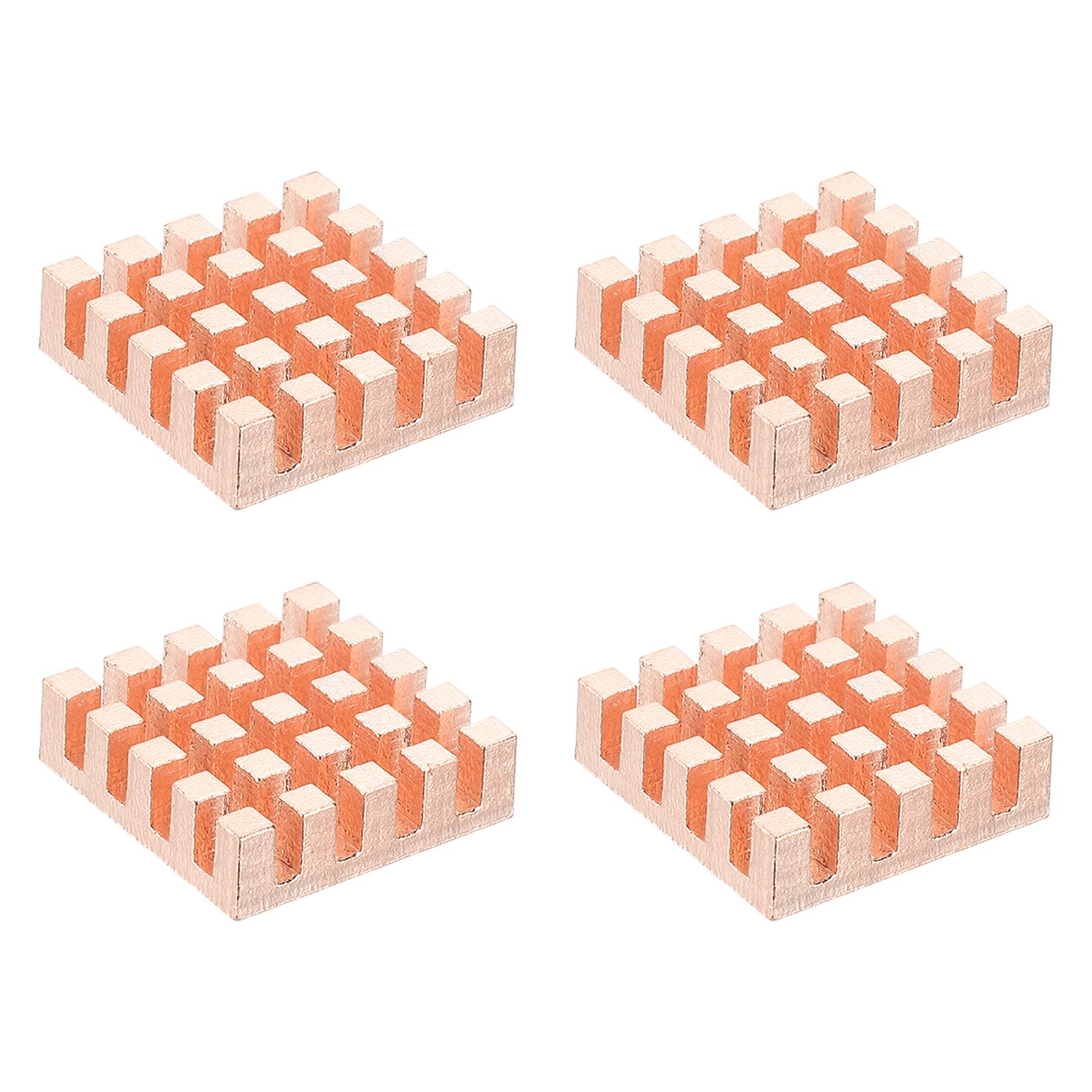 4 Pcs Copper Heatsink 17x17x5mm, Heat Sink Cooler Radiator for