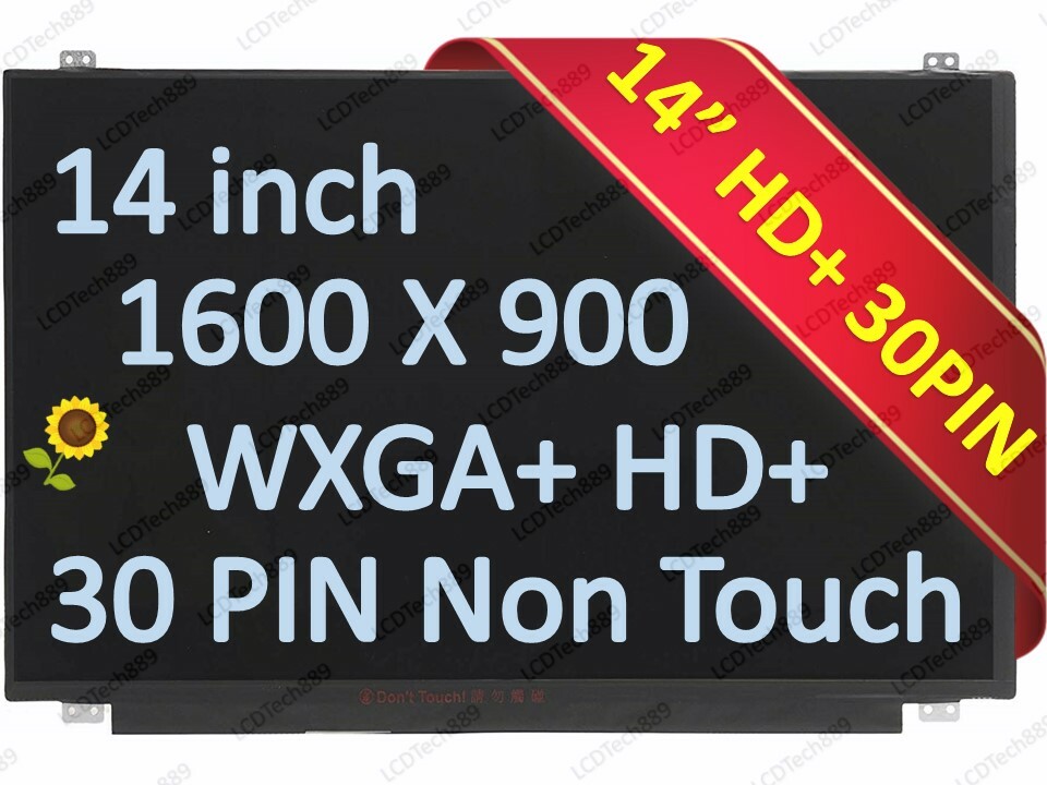 Lenovo FRU 04X3928 P/N SD10A09763 30pin HD+ 1600×900 Matte LCD Screen Display