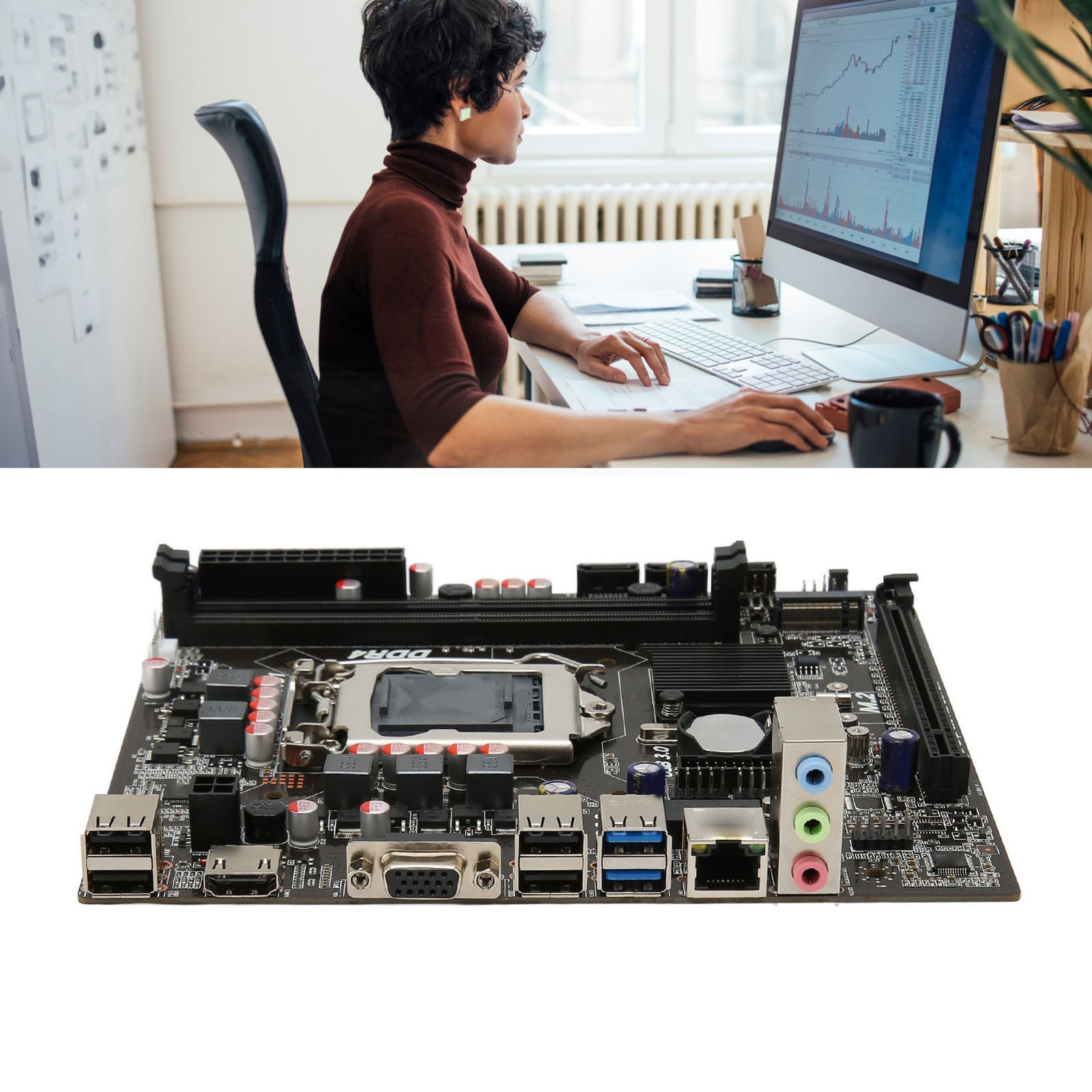 Desktop Motherboard Dual Channel DDR4 SO DIMM 32GB/s M.2 SATA3.0 Computer
