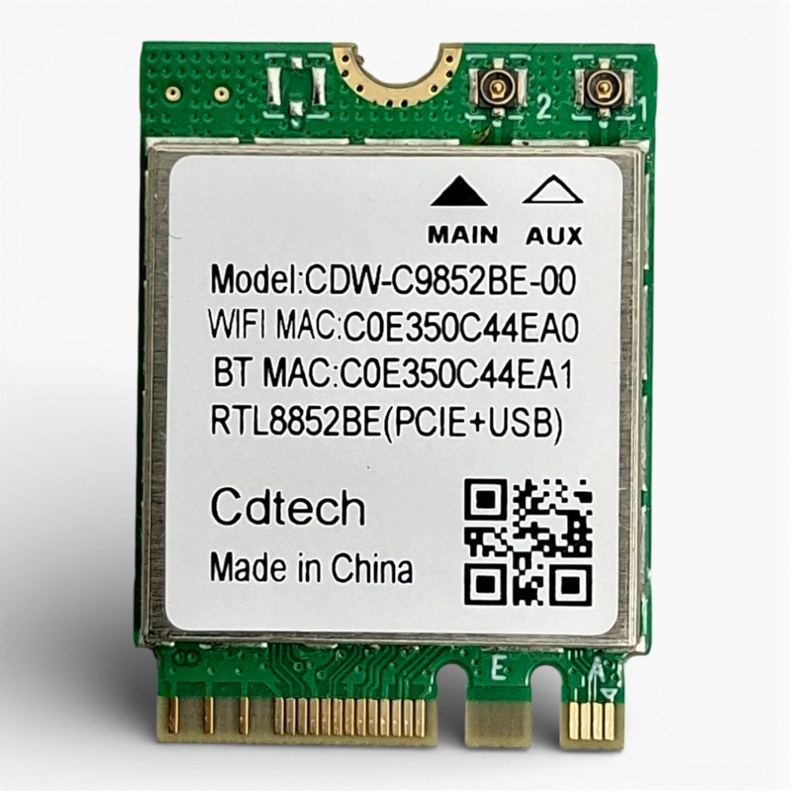 Realtek RTL8852BE m.2 2230 PCI-e 802.11AX WiFi 6 BLUETOOTH 5.0