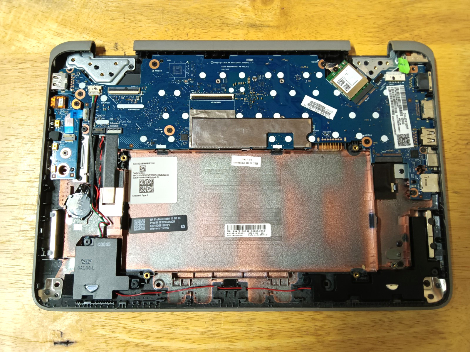 HP Probook x360 11 G3 EE MotherBoard L43770-601/Bottom Cover 1.1ghz