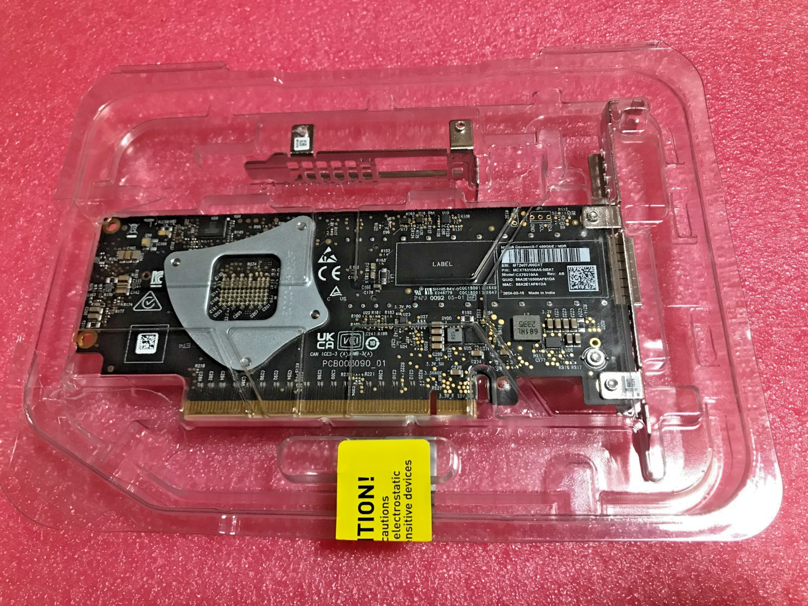 NEW MCX75310AAS-NEAT NVIDIA ConnectX-7 400GbE NDR IB 1-Port OSFP HHHL Adapter