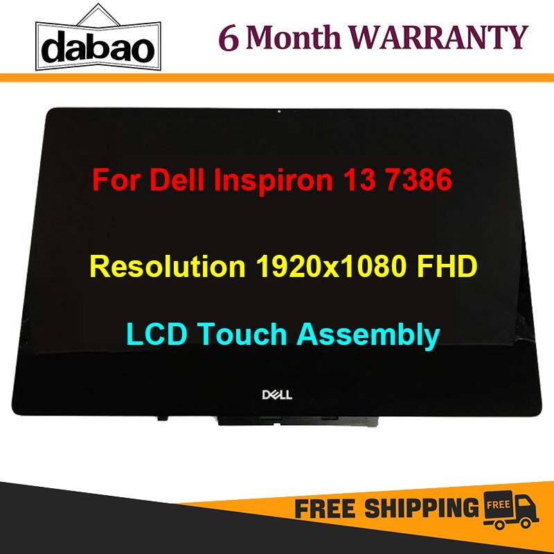 W8Y53 Dell Inspiron 13 7386 2-in-1 13.3IN FHD LCD Touch Screen Assembly W8Y53