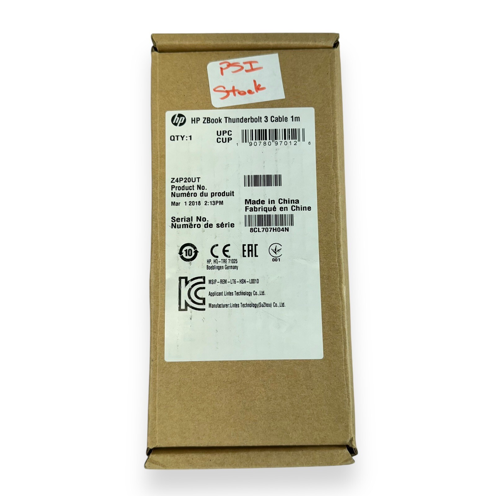 HP ZBook Thunderbolt 3 Docking Station ZBook 17 G4 15 G4 OEM Power cable