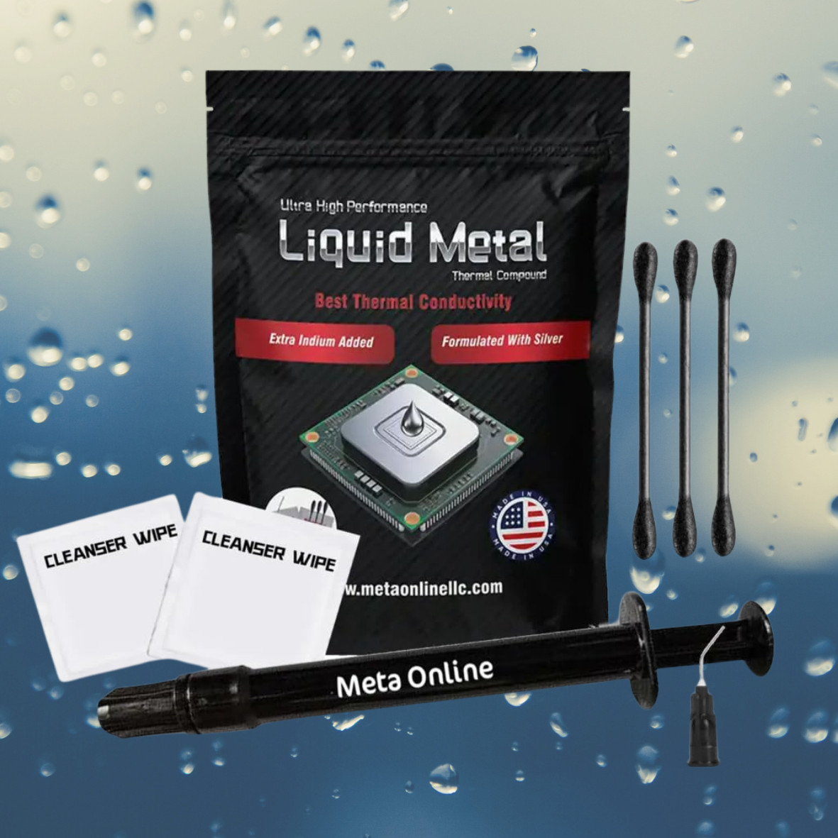 1.5 Grams Liquid metal thermal paste for PS5 – PC- GPU 130W/m’K Made in USA