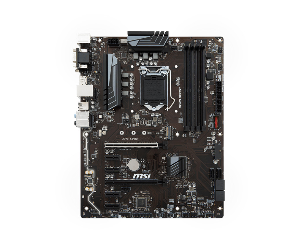 MSI Z370-A PRO LGA 1151 (300 Series) Intel Z370 SATA 6Gb/s ATX Intel Motherboard