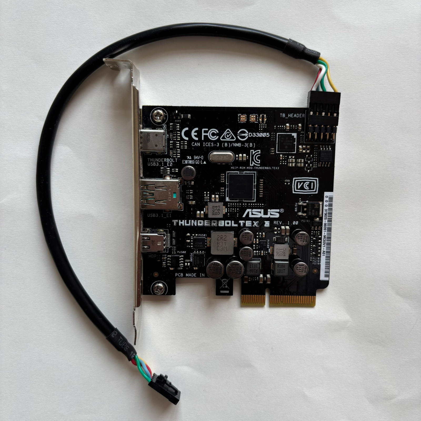 USED For ASUS ThunderboltEX 3 PCI-E Expansion Card Supports