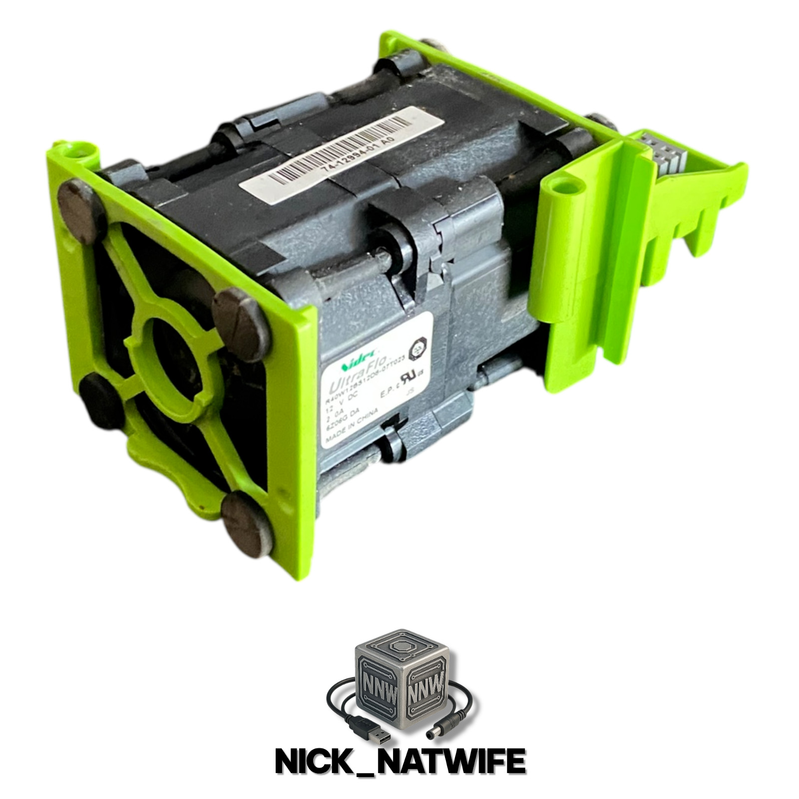 ⚙️ Nidec UltraFlo Server Fan Module 12V DC Hot-Swap Cooling Unit 💻