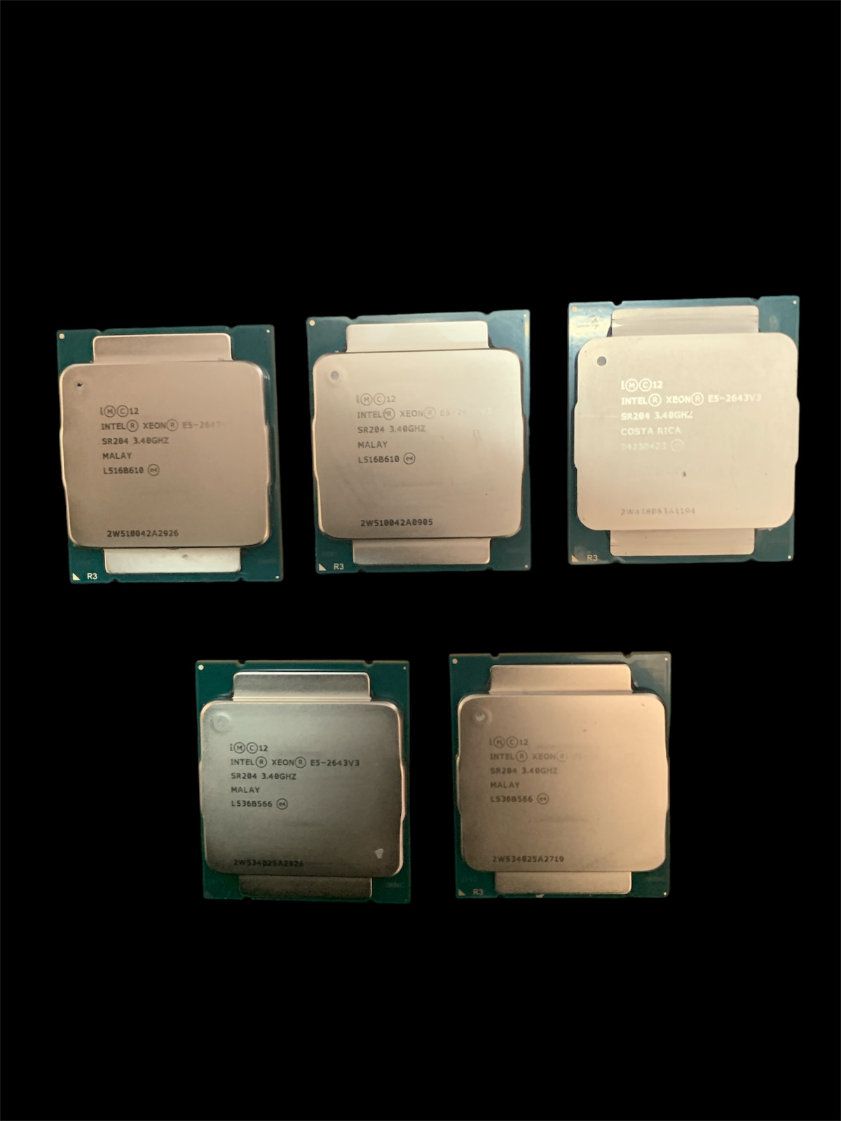 *LOT OF 5 * Intel Xeon E5-2643 v3 SR204 Processors