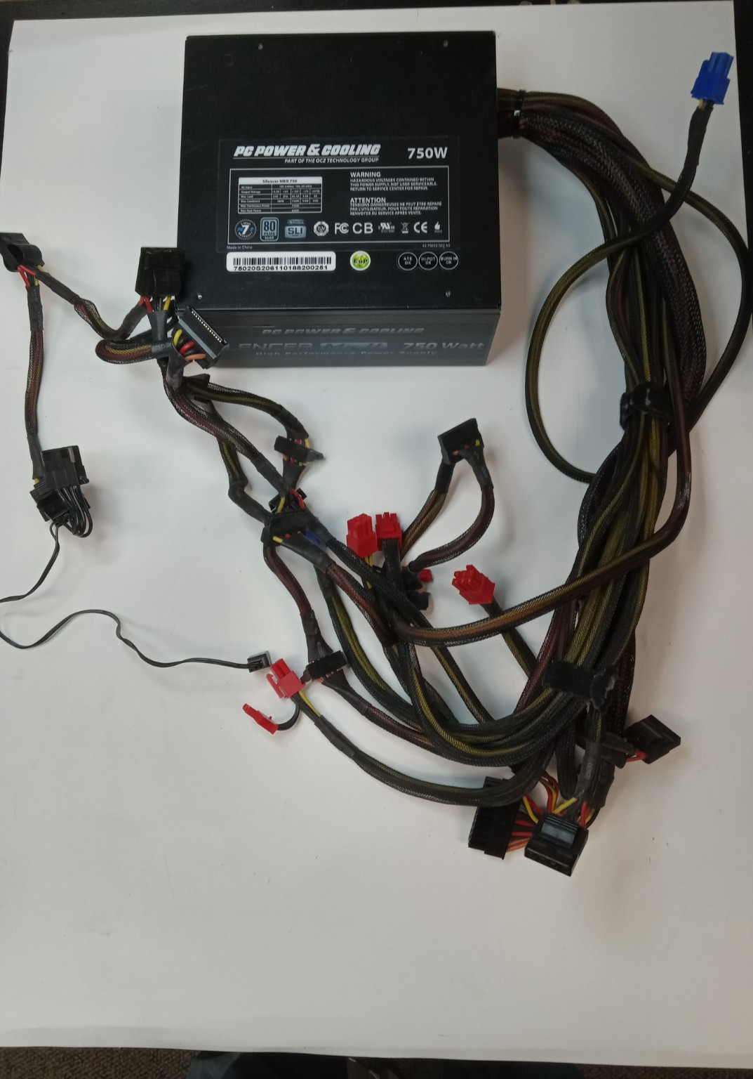 PC Power and Cooling Silencer MKII 750 watt Power Supply Used Tested