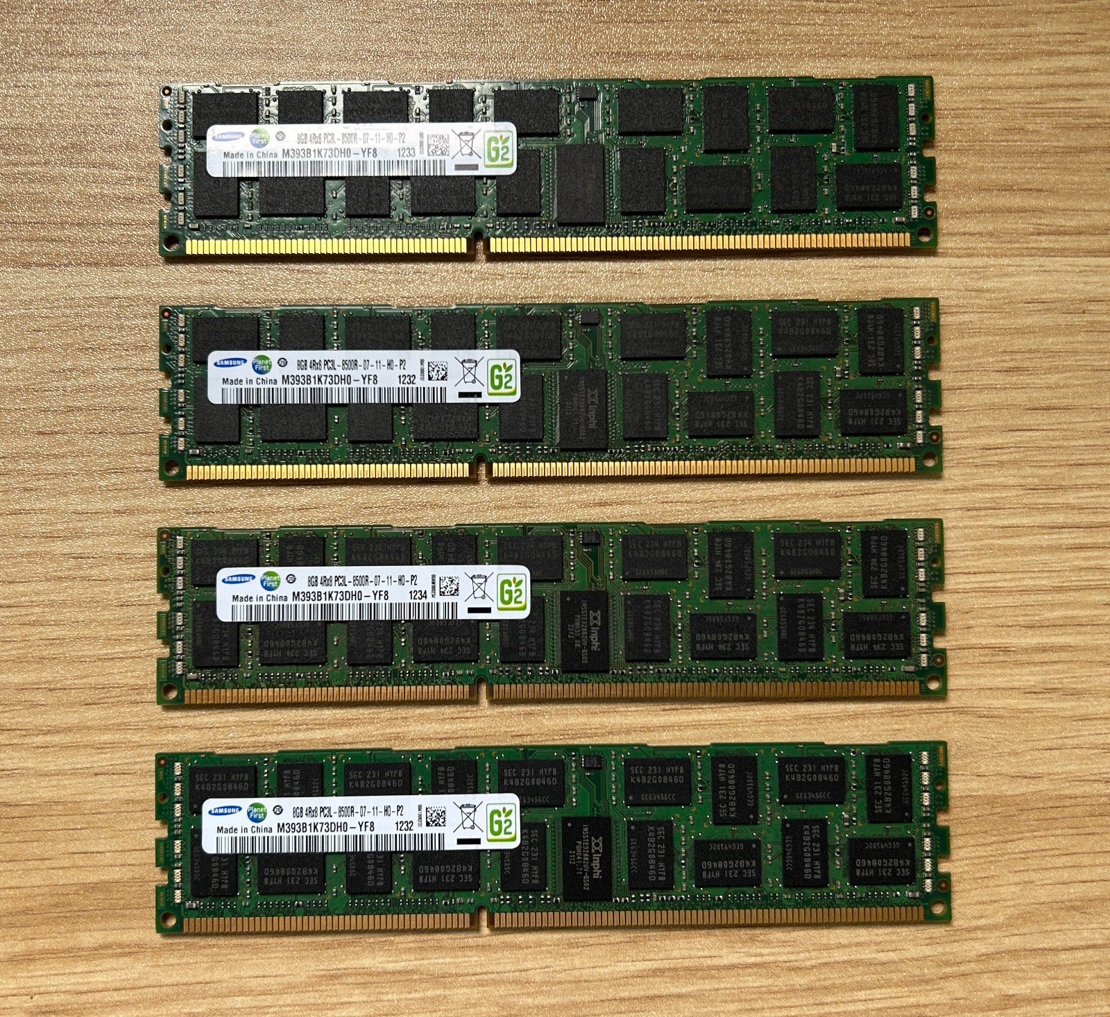 Samsung 32GB (4x8GB) DDR3L PC3L-8500R 1066MHz ECC Registered Server Memory RAM