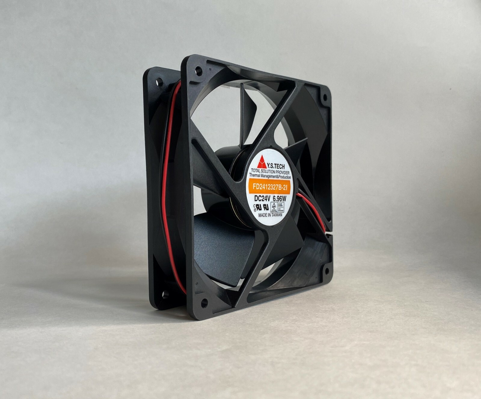 Y.S.TECH FD2412327B-2I 120x120x32mm DC24V 2-Ball Bearing Cool. Fan w/2-Wire New