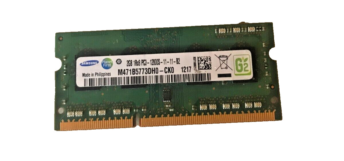 Samsung 2GB PC3-12800S DDR3-1600MHz Laptop Memory M471B5773DH0-CK0