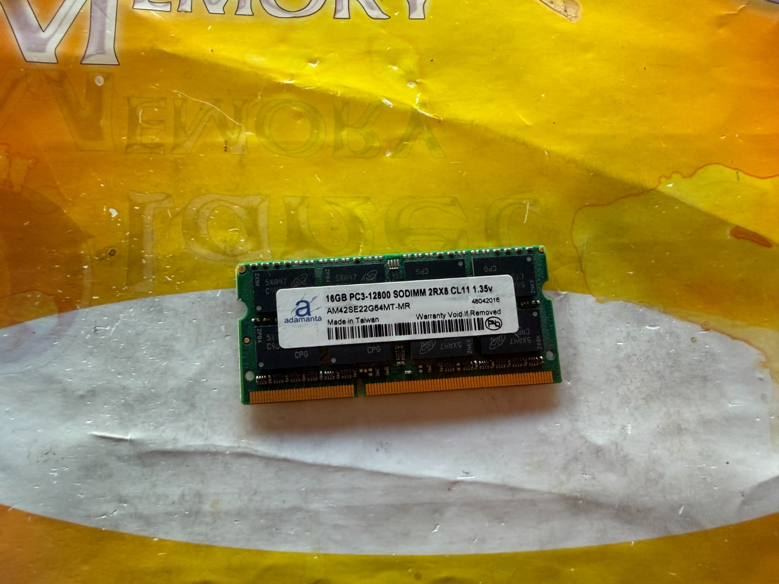 1X 16GB Crucial DDR3 1600MHz PC3-12800 SODIMM LAPTOP Memory Ram AM42SE22G64MT-MR