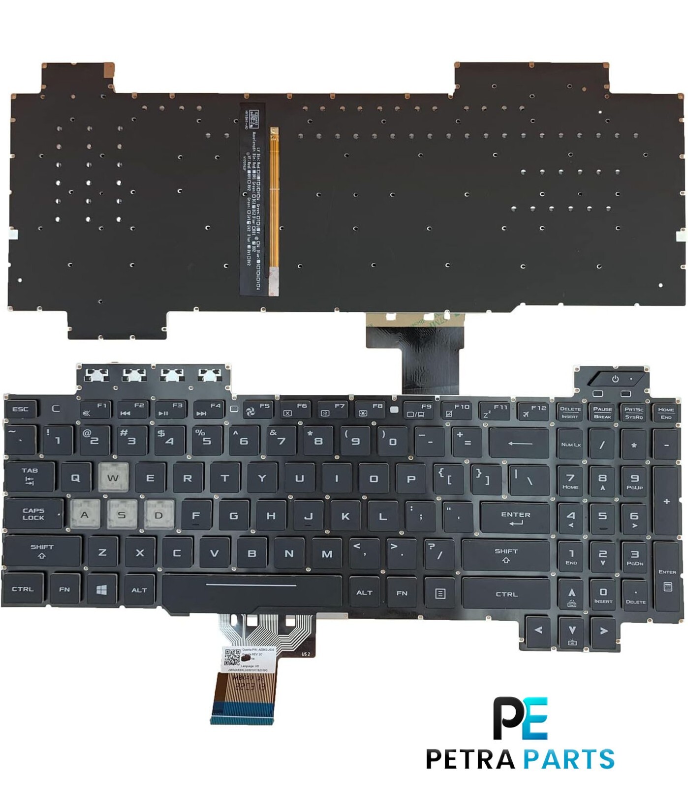 US Layout RGB Colorful Backlight Keyboard for Asus TUF Gaming FX505 FX505D