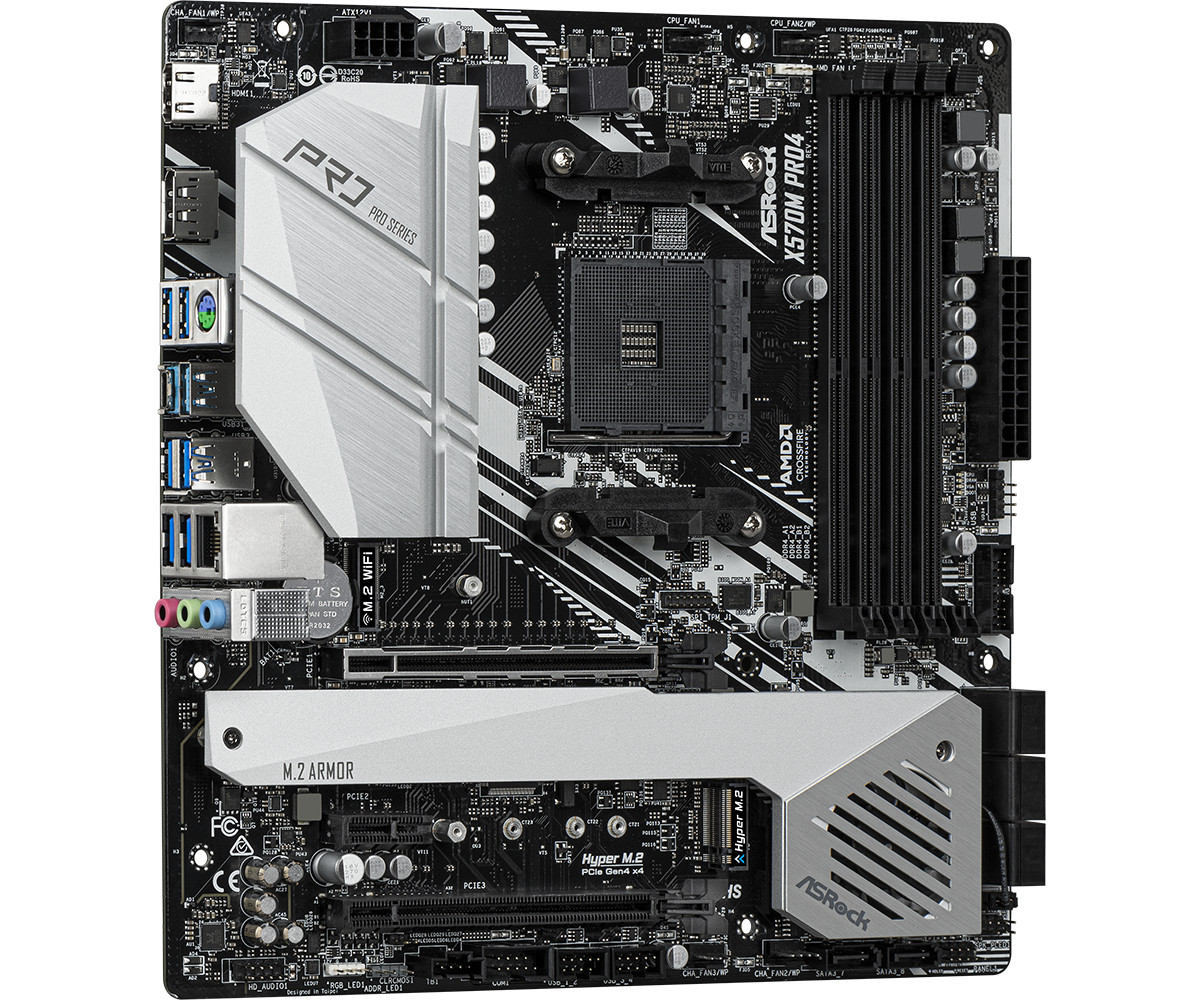 FOR ASRock X570M Pro4 X570 Motherboard Supports 3700X 3600X 3400G DDR4 64GB