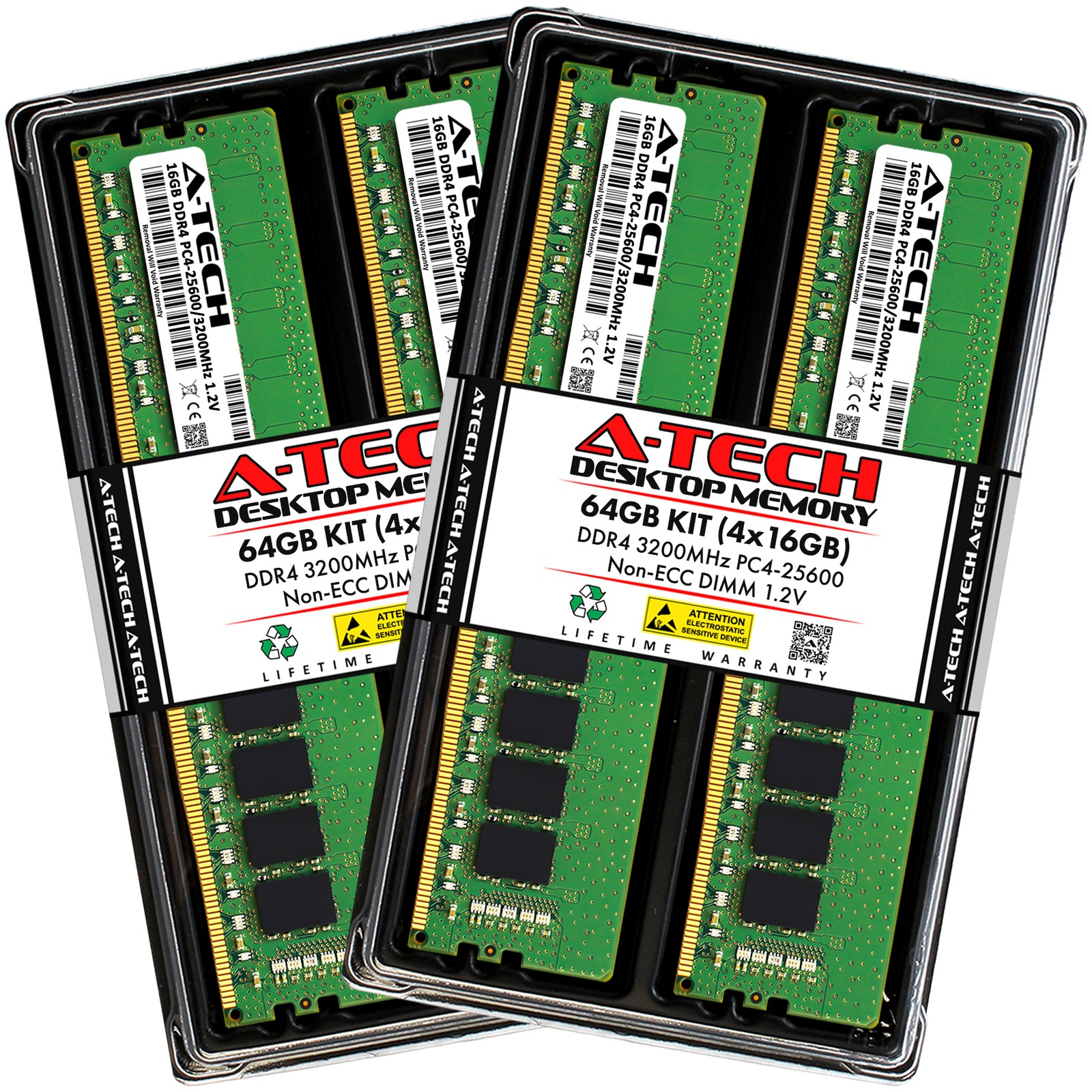 64GB 4x 16GB DDR4-3200 ASUS ROG Strix B550-F Gaming WiFi II Memory RAM
