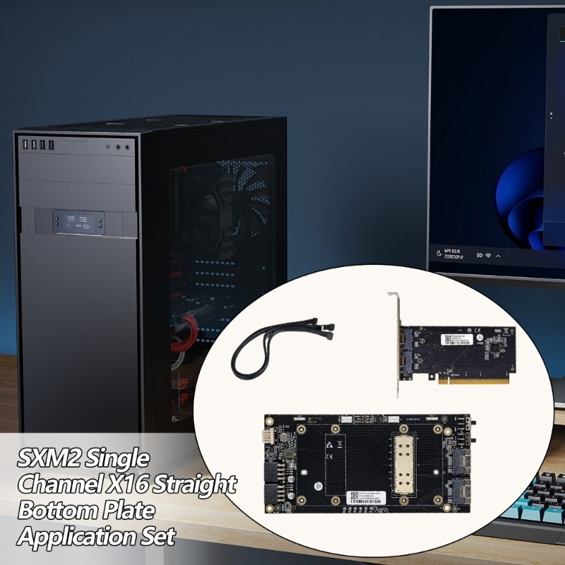 External SXM2 V100 1Channel Adapter Set Fast speed SFF 8654 Cable and PCIE Card