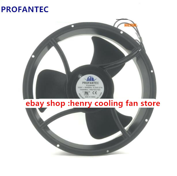 For PROFANTEC P2259HBL 230V 0.24A 254x89mm Electric control cabinet cooling fan