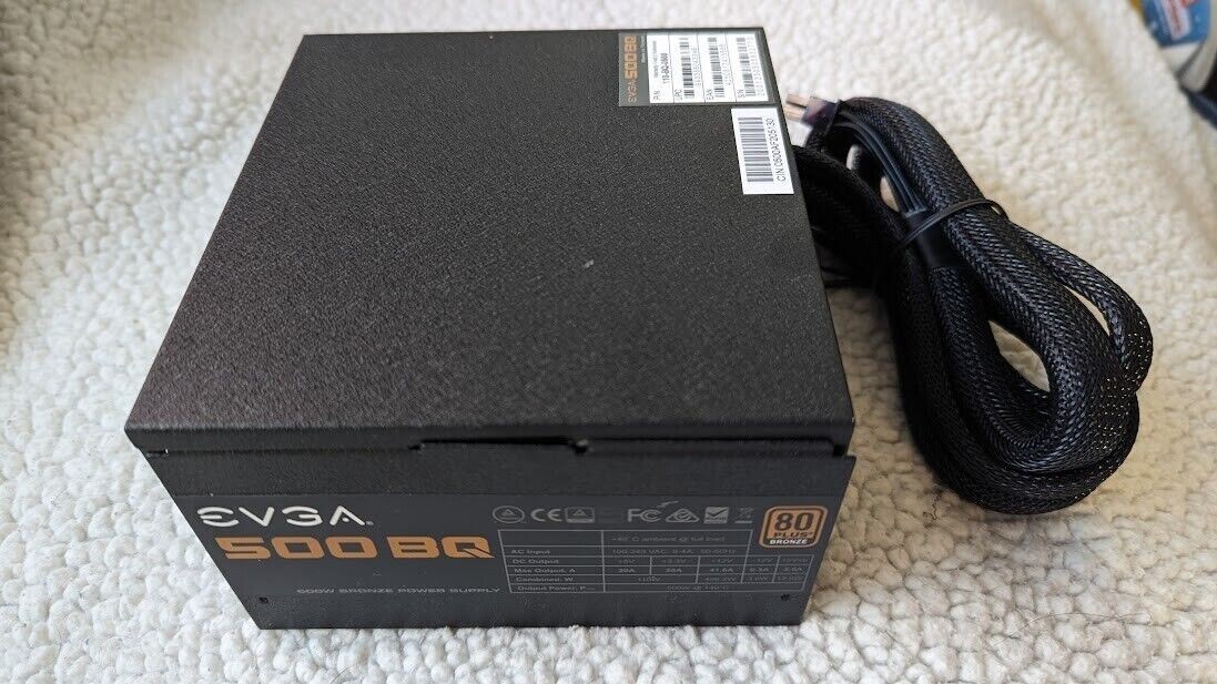 EVGA 500 W BQ 80+ Bronze 500W Semi Modular FDB Fan Power Supply 110-BQ-0500-K1