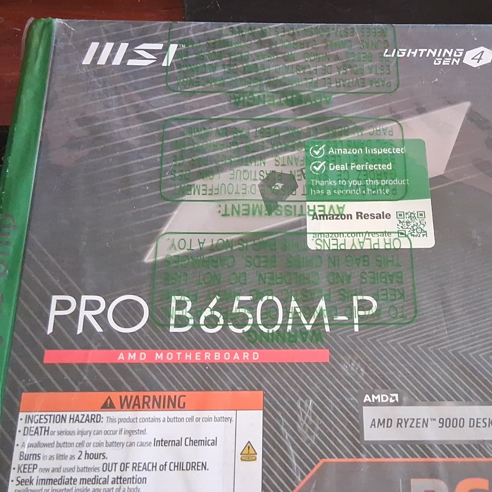 MSI PRO B650M-P MicroATX Motherboard AMD AM5 DDR5 2-Slot HDMI 2.5G