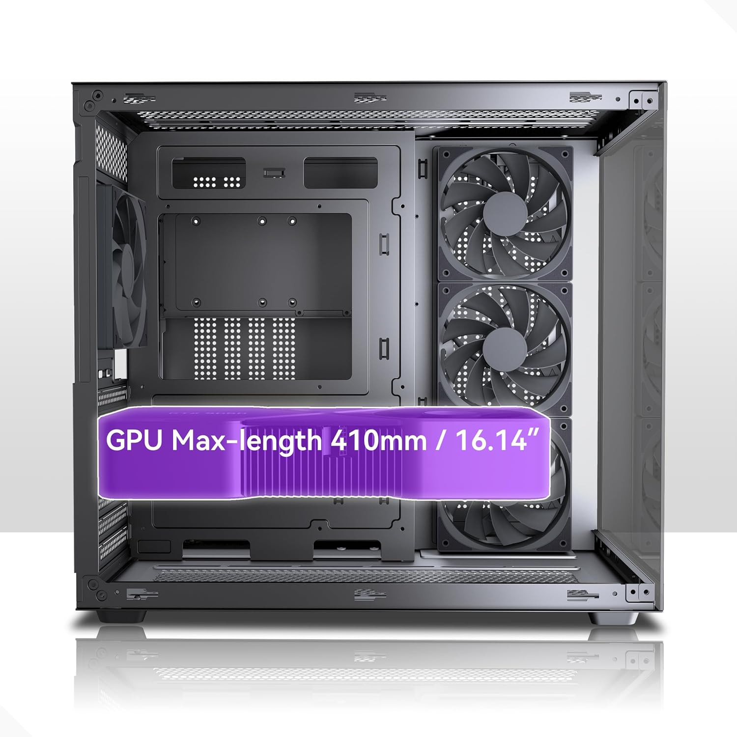 Y6 PC Case, Pre-Installed 4 Non-Led Fans, ATX Mid Tower Case, Computer Case with