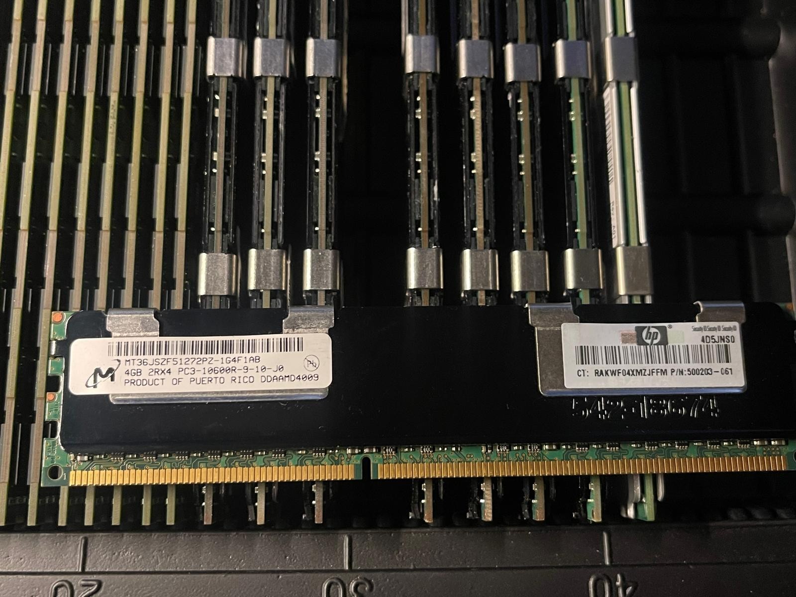 2x 4GB DDR3 ECC Registered Server RAM PC3-10600R / PC3-12800R – 8GB Total